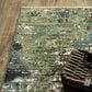 Oriental Weavers Reed 7"10" x 10"10" Blue and Green Area Rug, , large