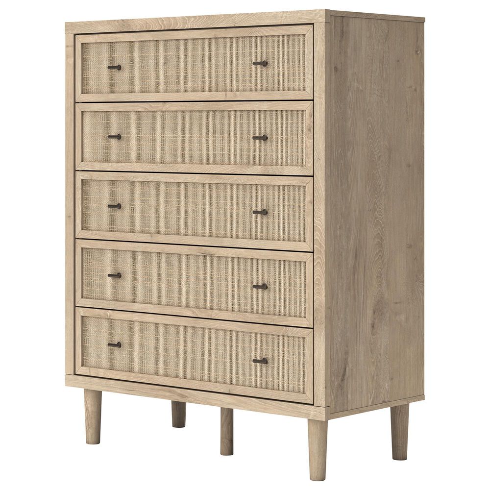 Ashley Cielden 5-Drawer Chest in Tan, , large