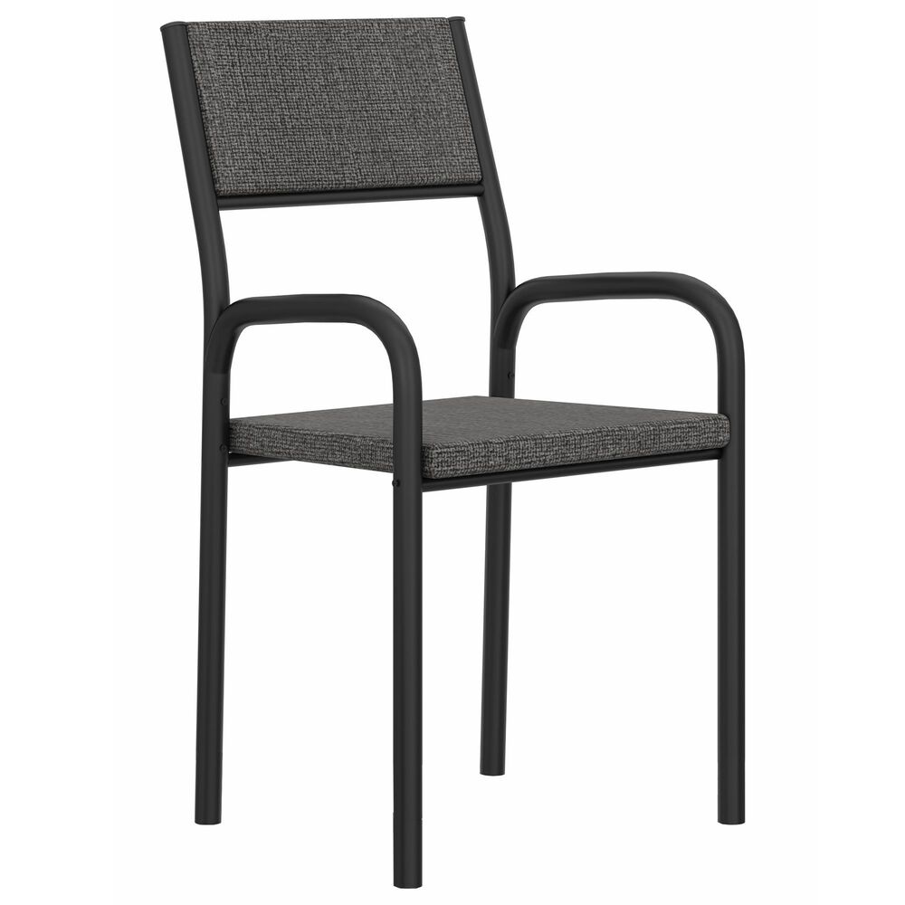 Rta Products Llc Office Visiting Chair with Metal Frame in Grayish Black, , large