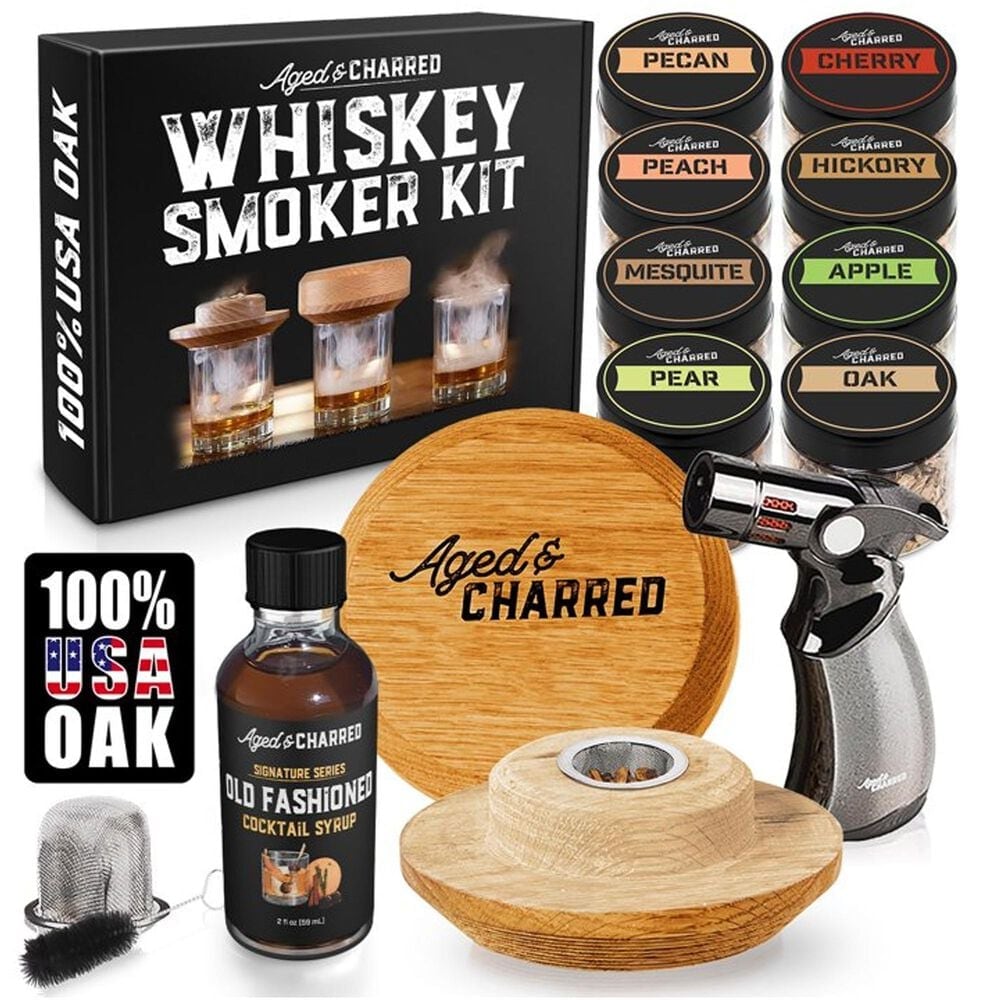Aged & Charred Cocktail Smoker Kit with Butane in Multicolor, , large