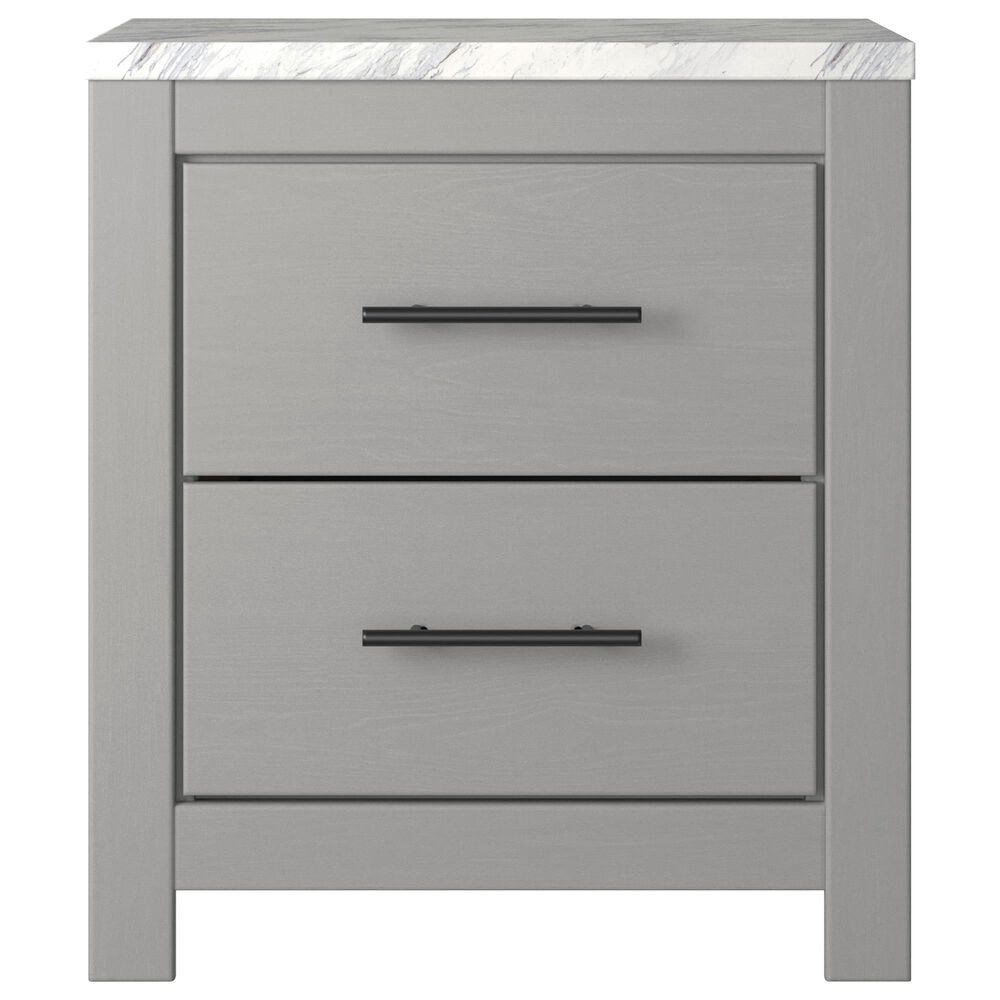 Signature Design by Ashley Cottonburg 2 Drawer Nightstand in Light Gray and White, , large