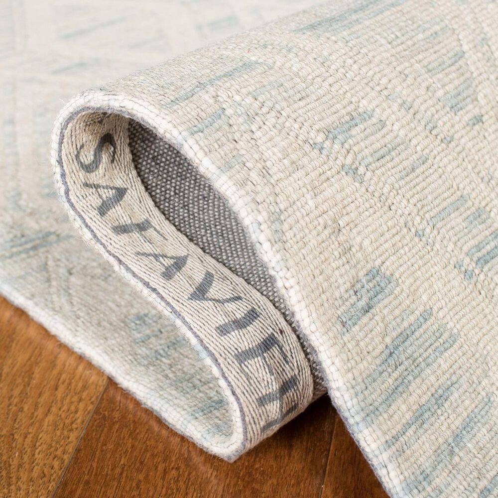 Safavieh Marbella Geometric 2&#39;3&quot; x 8&#39; Light Blue and Ivory Runner, , large