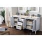 James Martin Vanities Palisades 72" Double Bathroom Vanity in Bright White with 3 cm Eternal Marfil Quartz Top and Rectangular Sinks, , large