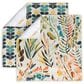 Werkshoppe Colorful Leaves All Purpose Towel in Blue and Multicolor (Set of 4), , large