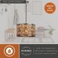 Vaxcel Norwood 1-Light Pendant in Vintage Steel and Distressed Wood, , large