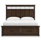 Ashley Taffenbrook King Storage Bed in Medium Brown, , large