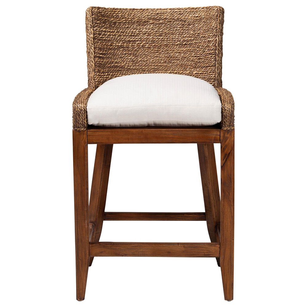 Baxton Studio Ridley Counter Stool in Brown Wash, , large