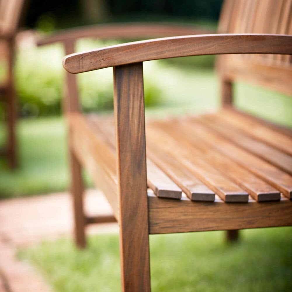 Jensen Outdoor Heritage Patio Garden Bench in Chocolate Brown, , large