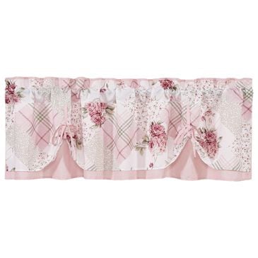 Royal Court Bungalow 72" x 18" Tie Up Window Valance in Rose, Pink and White, , large