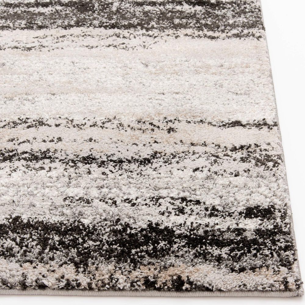 Central Oriental Structures Torrent Mount Kineo 5&#39; x 7&#39;6&quot; Metal and Multicolor Area Rug, , large