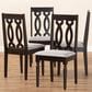 Baxton Studio Cherese Side Chair with Grey Cushion in Espresso Brown (Set of 4), , large
