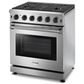 Thor Kitchen 30" Freestanding Professional Liquid Propane Range with Storage Drawer in Stainless Steel, , large