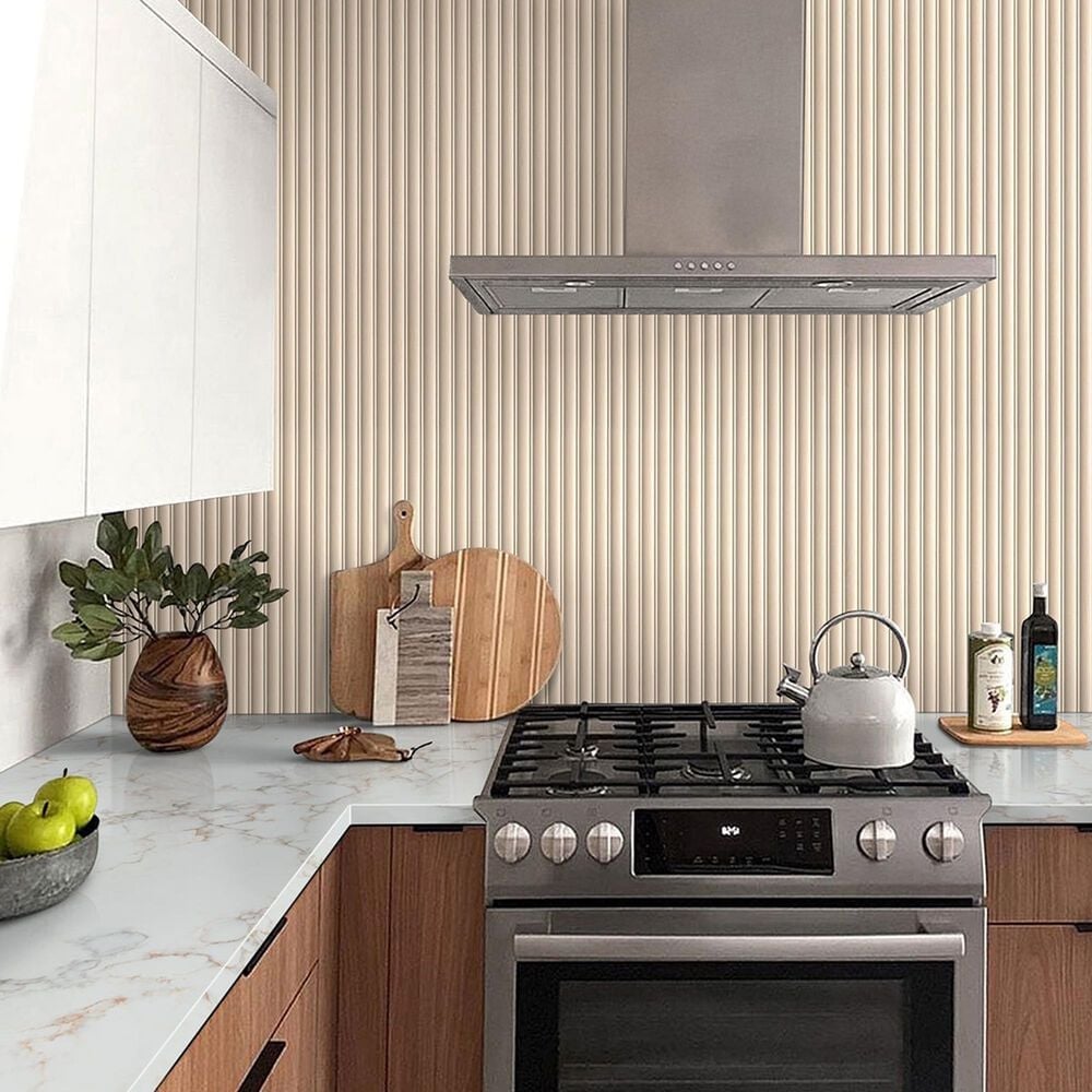 MS International Urban Slate Flute Maple Matte 16" x 48" Wall Tile, , large