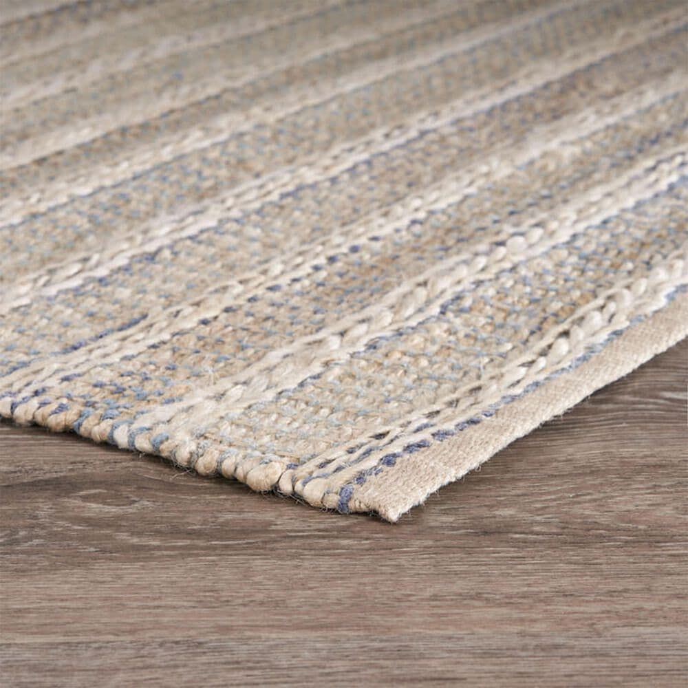 L&amp;R Resources Bleached Naturals 9&#39; x 12&#39; Illusion Blue and Infinity Area Rug, , large