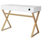 Valor Living Juliette Vanity Desk Only in Bright White and Gold, , large