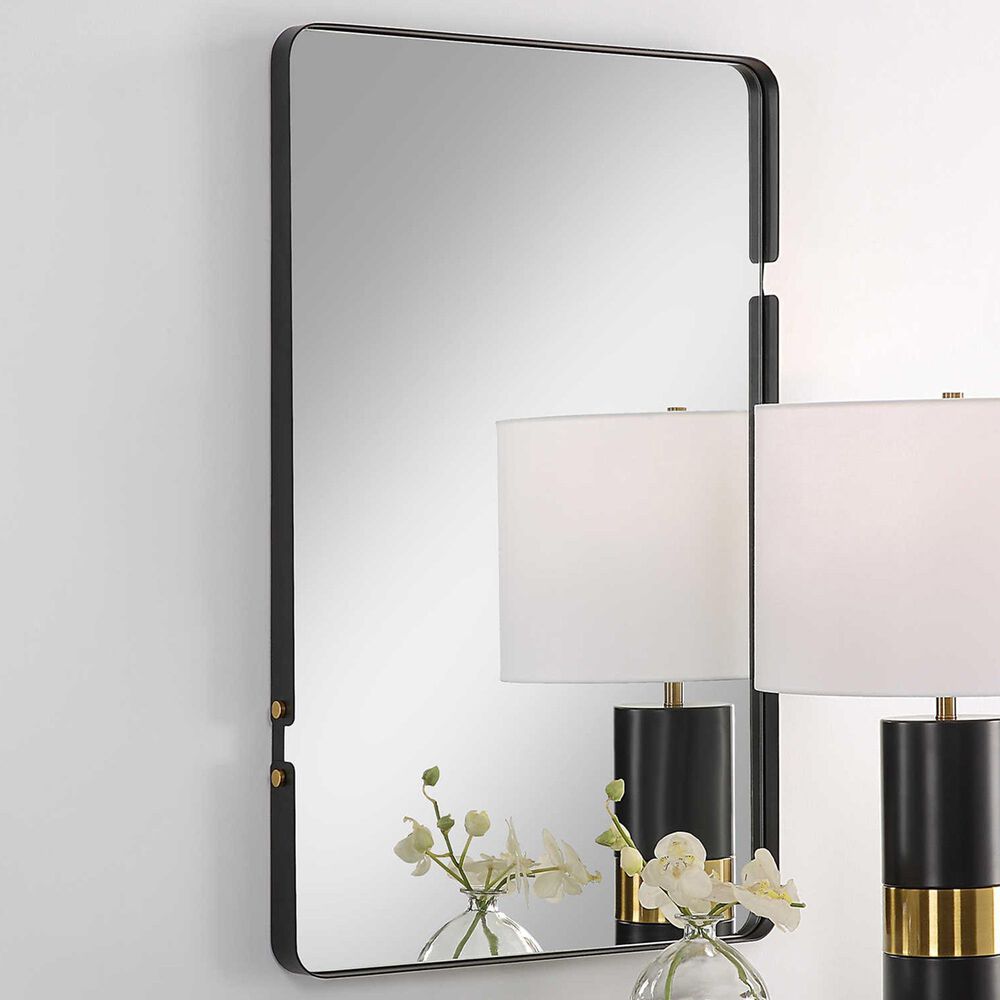 Uttermost Wall Mirror in Matte Black, , large