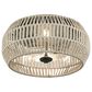 Golden Lighting Seabrooke Outdoor Flush Mount in Natural Black, , large