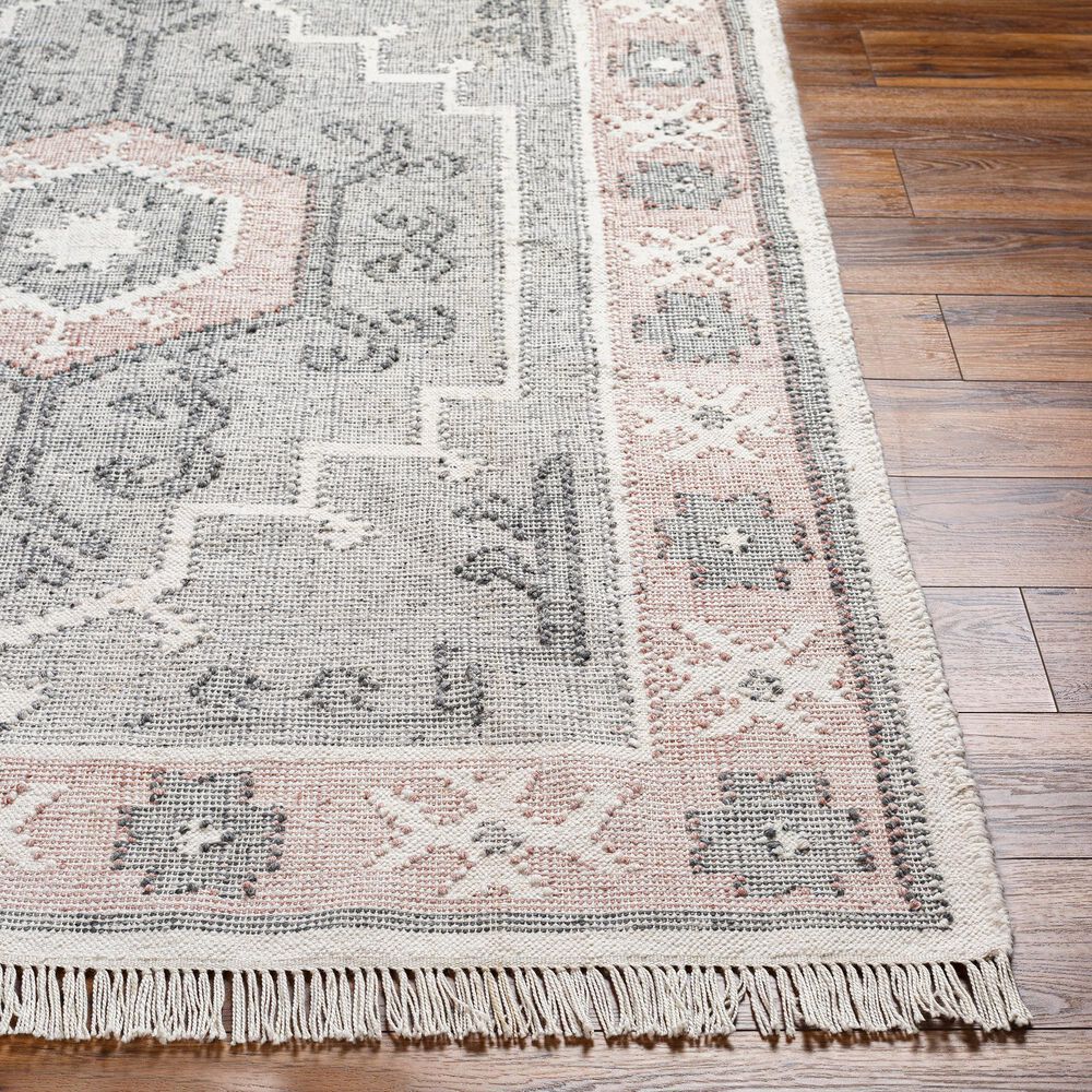 Surya Bursa 8&#39; x 10&#39; Light Gray, Dusty Pink, Charcoal and Cream Area Rug, , large