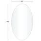Maple and Jade 24" Oval Wood Wall Mirror with Thin Minimalistic Frame in White, , large