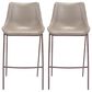 Zuo Modern Magnus Bar Stool in Gray (Set of 2), , large