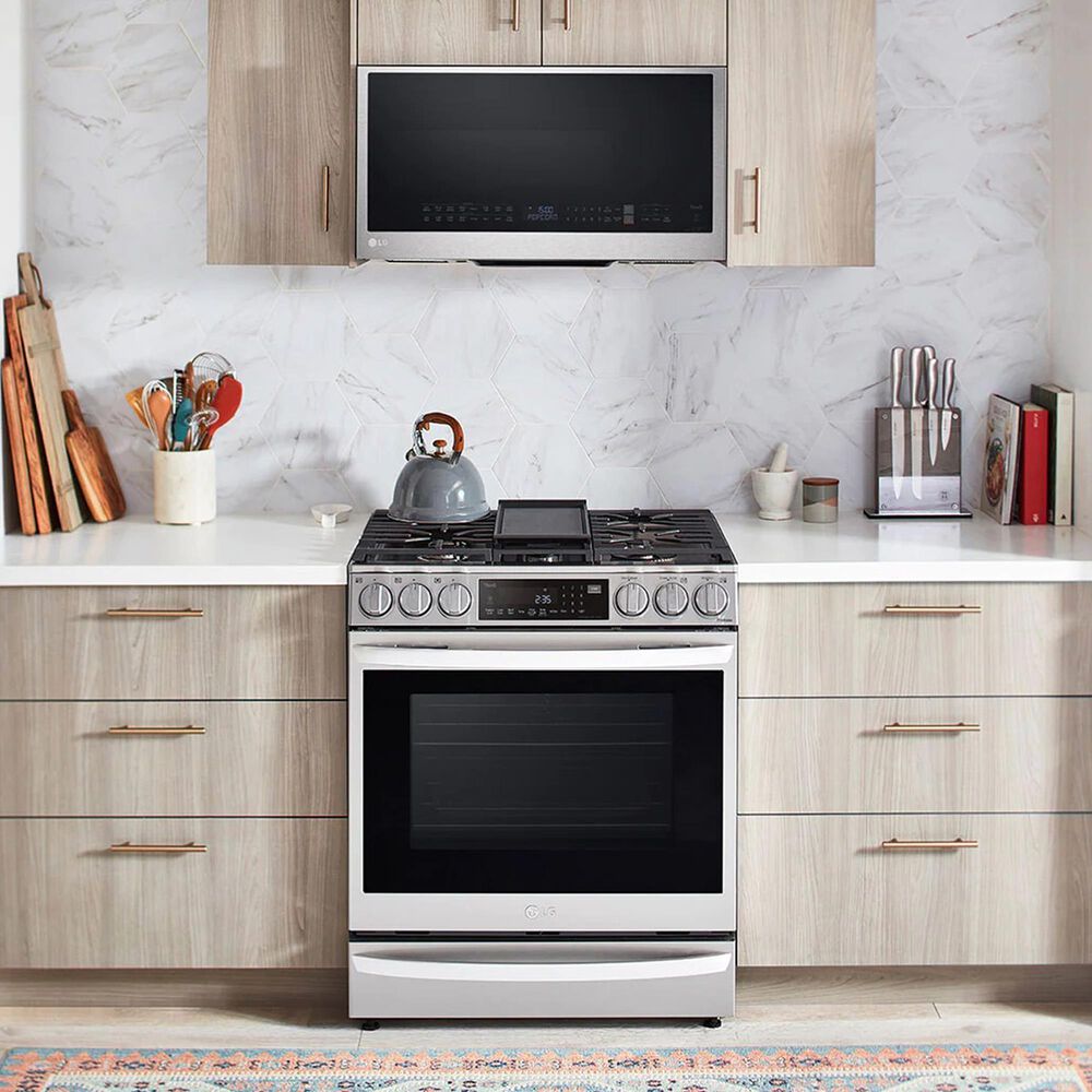 LG 1.7 Cu. Ft. Over-the-Range Microwave Oven with Air Fry in Stainless Steel, , large