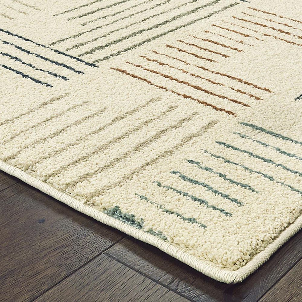 Oriental Weavers Carson 9663A 6&#39;7&quot; x 9&#39;2&quot; Ivory Area Rug, , large