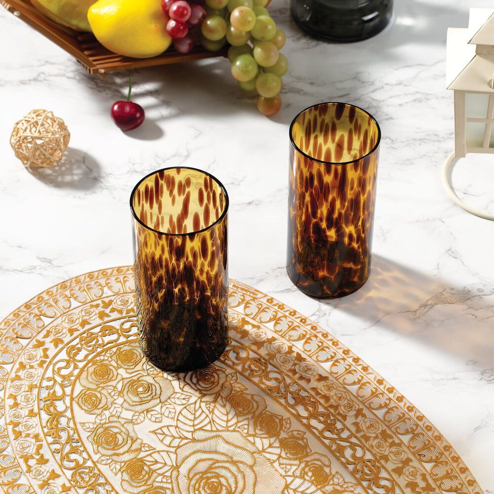 Gifts Plus 14.54 Oz Highball Glass in Tortoise (Set of 4), , large