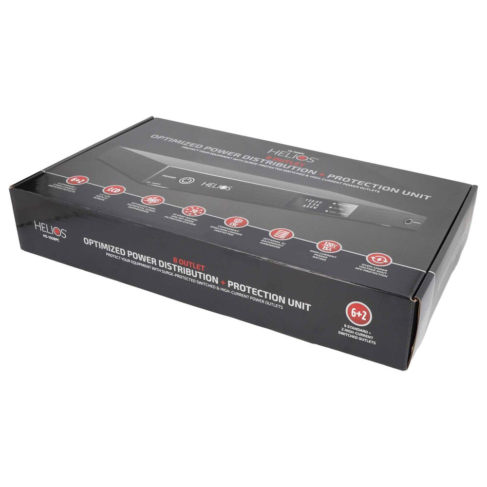 Helios 8-Outlet Rack Mountable Non Sacrificial Surge Protector in Black, , large