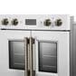 Forno Asti 30" Double Electric Wall Oven with Upper French Door in White, , large