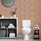 Tempaper Brass Belly 396" x 20.5" Peel and Stick Wallpaper in Blush, , large