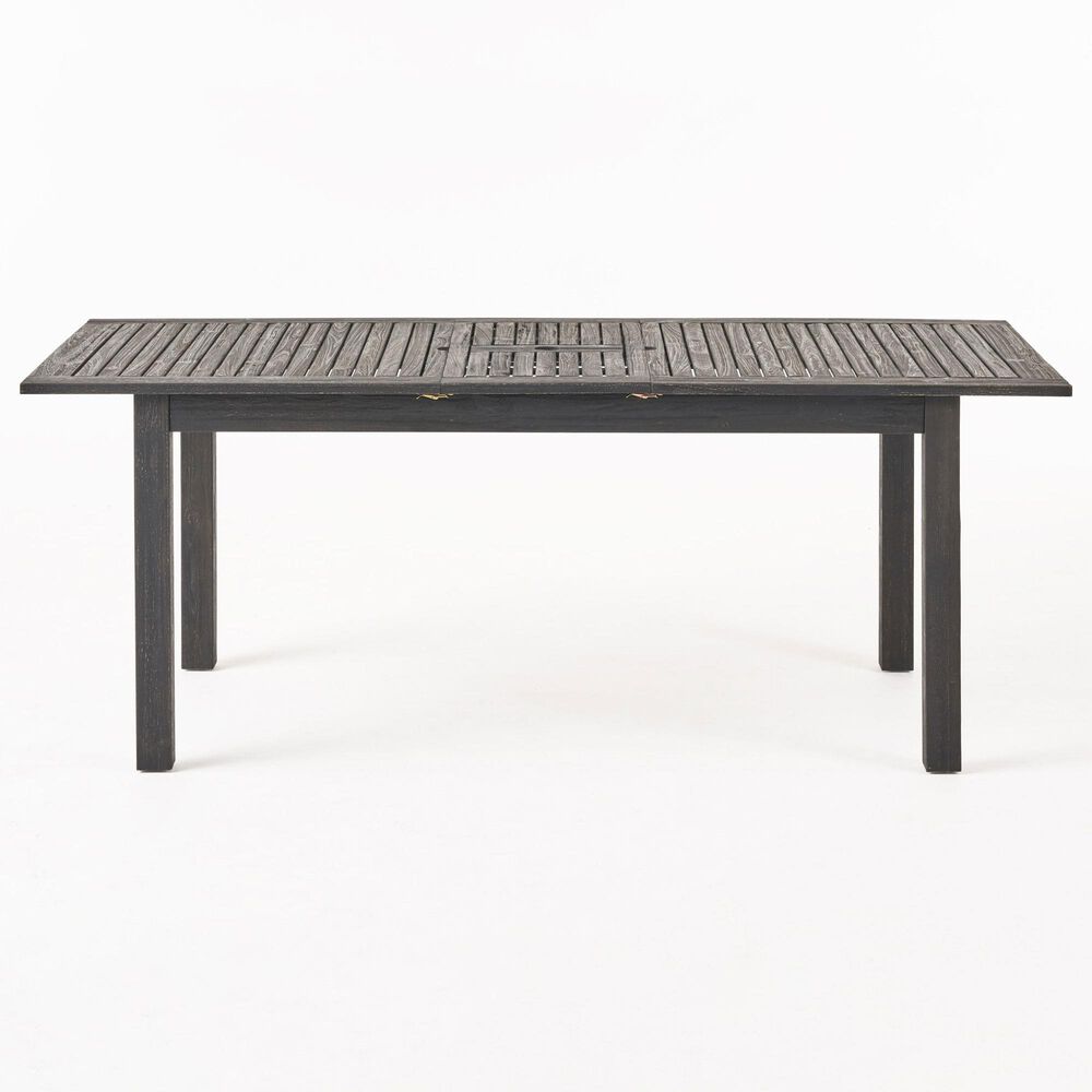 Hearth and Haven Outdoor Rectangular Dining Table in Dark Grey - Table Only, , large