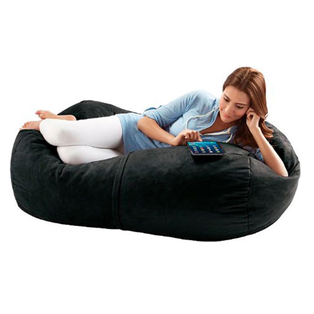 Jaxx 4&#39; Lounger Bean Bag in Black, , large