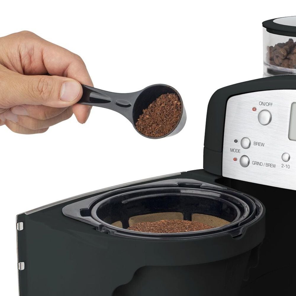 Jura 10-Cup CoffeeTeam GS Coffee Maker with Glass Carafe in Black and Stainless Steel, , large