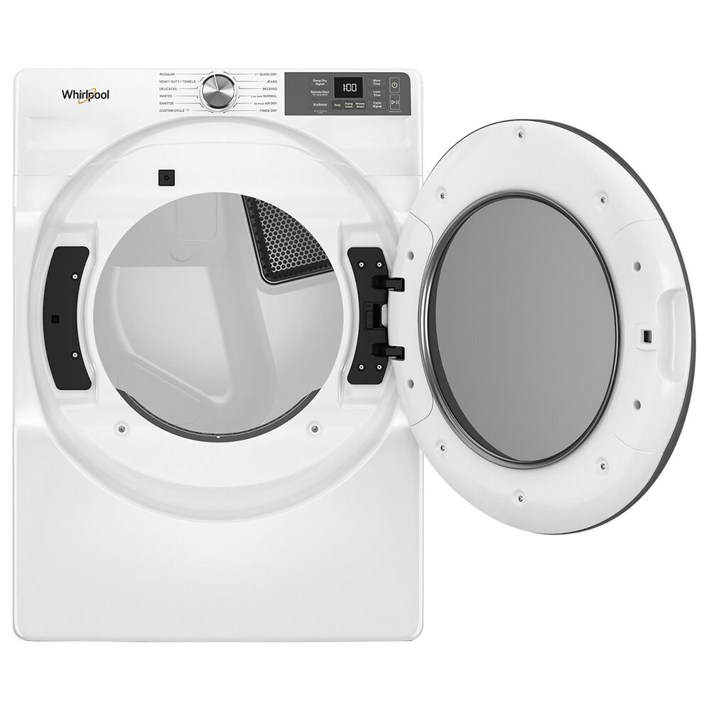 Whirlpool 7.4 cu. ft. Smart Front Load Electric Dryer with Wrinkle Shield Option in White, , large