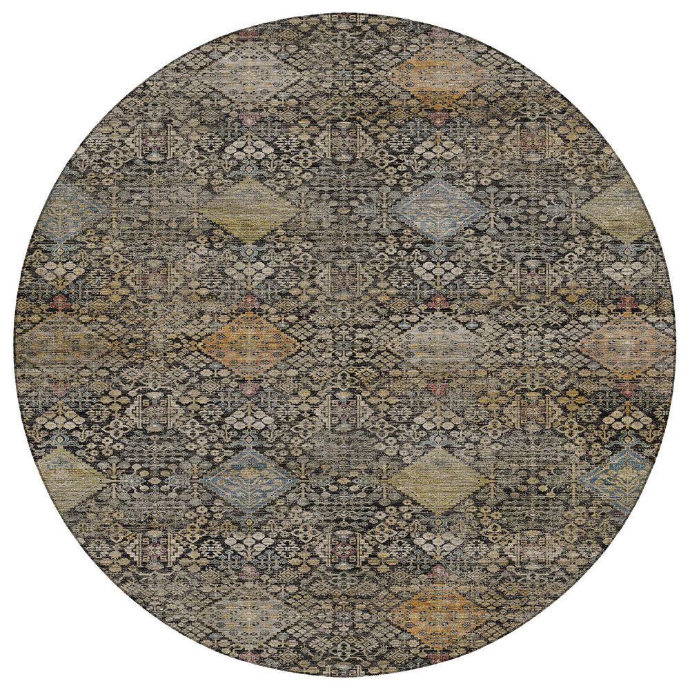 Dalyn Rug Company Aristo AR1 Black 8" Round Area Rug, , large