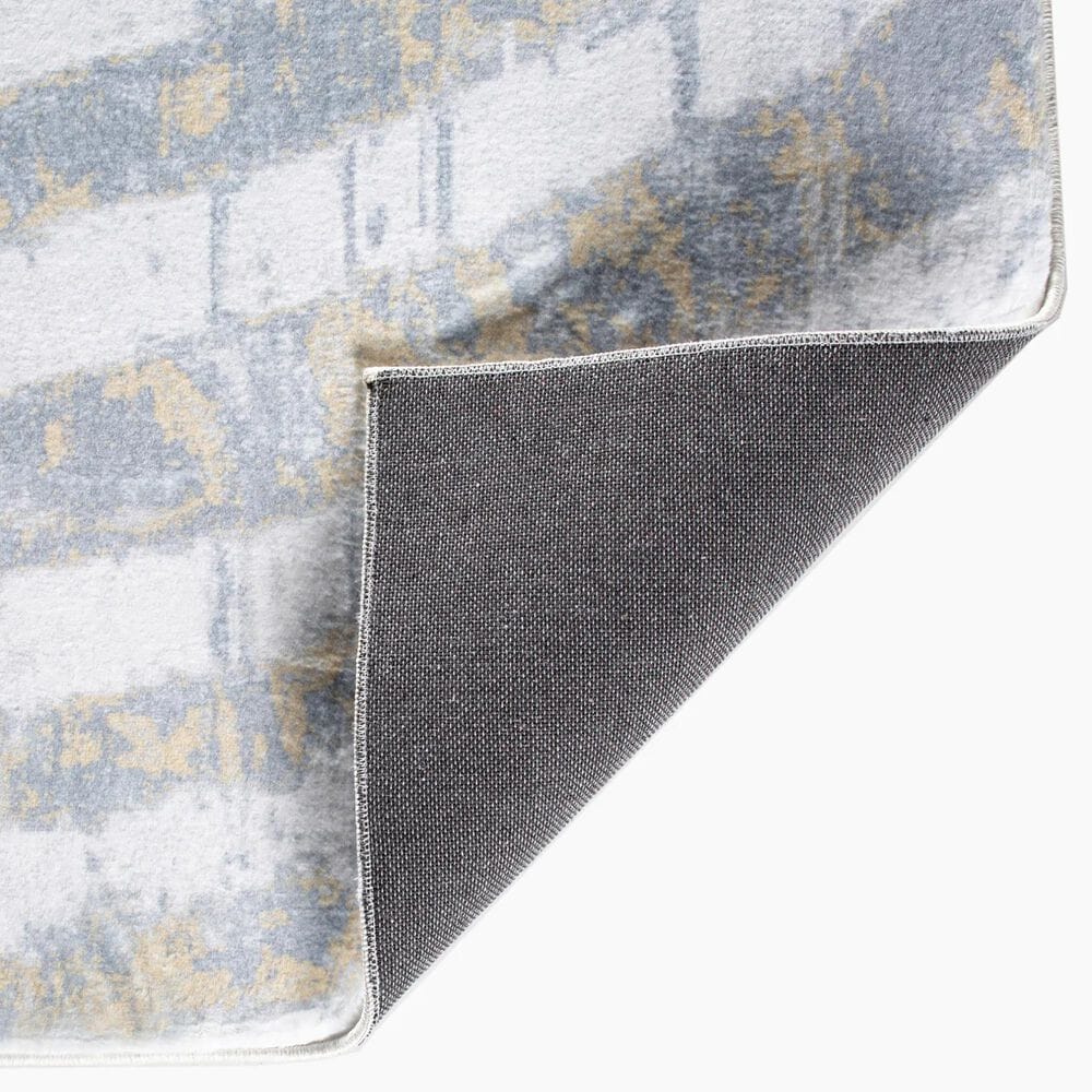 Kas Oriental Rugs Roxy Palette 2&#39; x 7&#39; Grey and Gold Runner, , large
