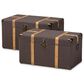 Baxton Studio Stephen 2-Piece Storage Trunk Set in Dark Brown and Oak, , large