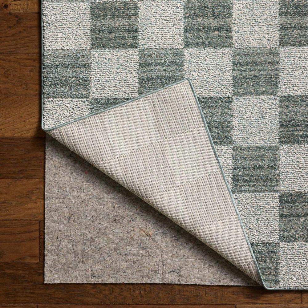 Chris Loves Julia x Loloi Calvin Blue and Ivory 5'3" Round Area Rug, , large