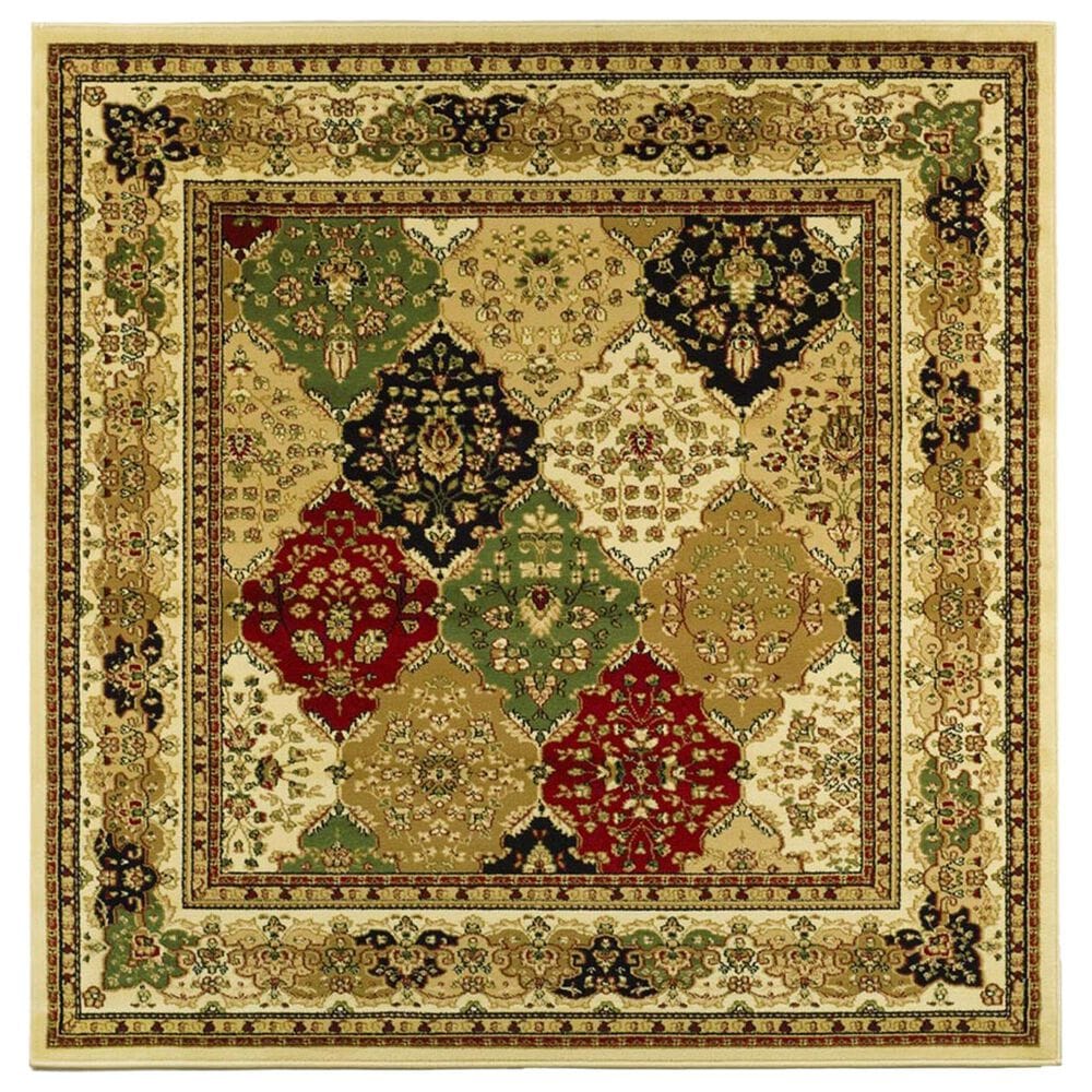 Safavieh Lyndhurst LNH221 6" Square Multicolor and Ivory Runner, , large