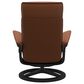 Stressless Admiral Medium Leather Chair and Ottoman Set in New Cognac, , large