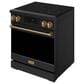 Thor Kitchen Gordon Ramsay 4.8 Cu. Ft. Professional Induction Range with Bronze Handle Kit in Black, , large