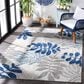 Safavieh Cabana CBN814F 3" x 5" Grey and Blue Indoor/Outdoor Area Performance Rug, , large