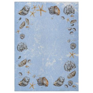 Dalyn Rug Company Seabreeze Animal Print 9" x 12" Denim Area Rug, , large