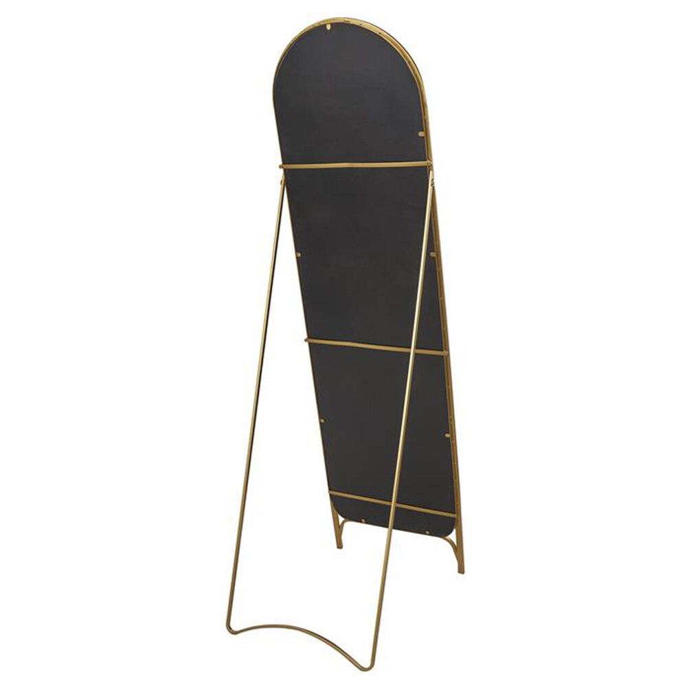 Maple and Jade Arched Freestanding Foldable Floor Mirror in Gold, , large