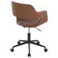 Lumisource Margarite Task Chair with Brown Faux Leather Cushion in Black, , large