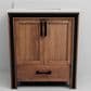 Lexora Home Ziva 30" Single Bathroom Vanity in Rustic Barnwood with 2 cm White Quartz Top and Rectangular Sink, , large