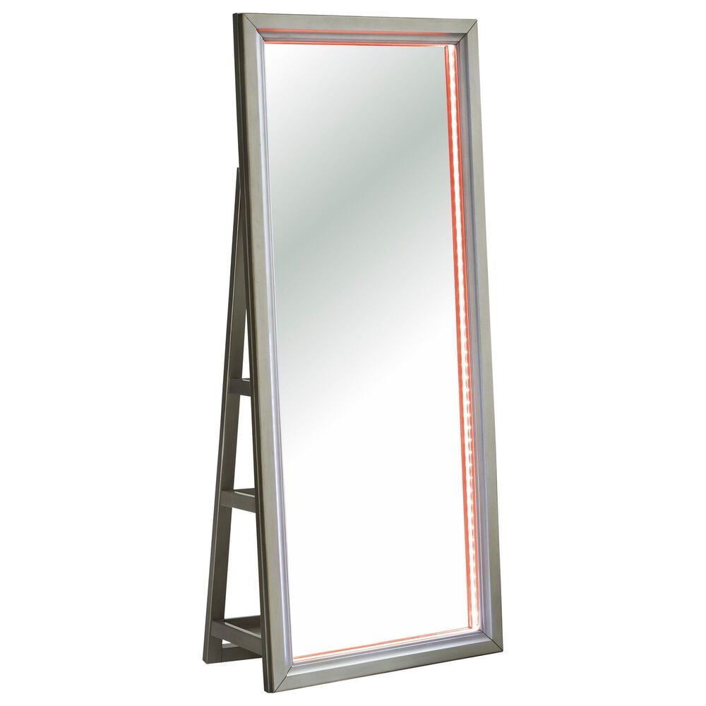 Ashley Evesen Floor Standing Mirror with Shelves in Champagne, , large