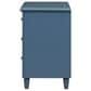 Hearth and Haven 3-Drawer Nightstand with Smooth Gliding Rails in Blue, , large
