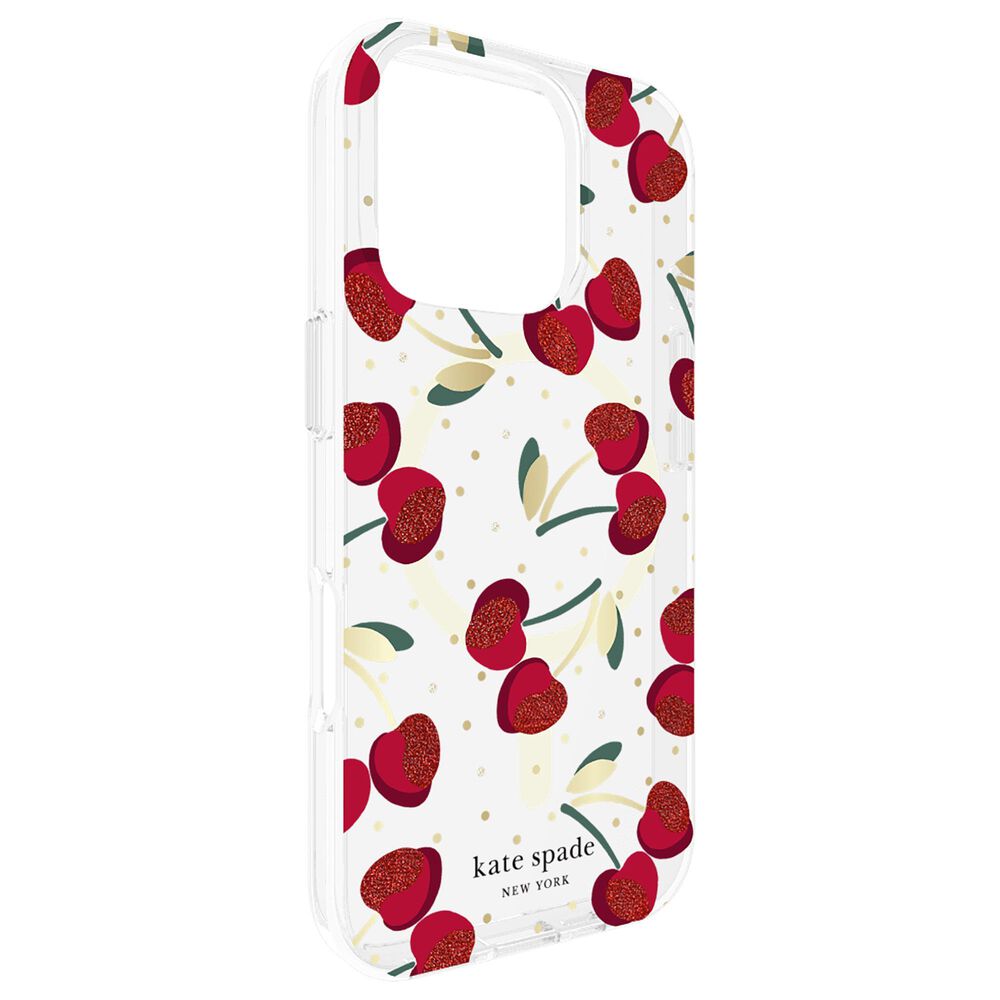 Kate Spade Protective MagSafe Case for Apple iPhone 16 Pro in Cherry Dot, , large