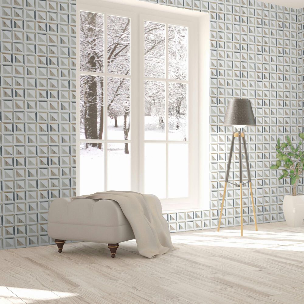 Dal-Tile Gamma Azure Blend 12&#39;&#39; X 12&#39;&#39; WINDOW Natural Stone Mosaic Sheet, , large